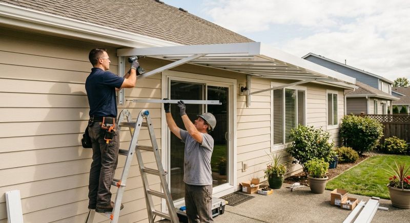 Aluminum Awning Installation in Sonoma County, CA