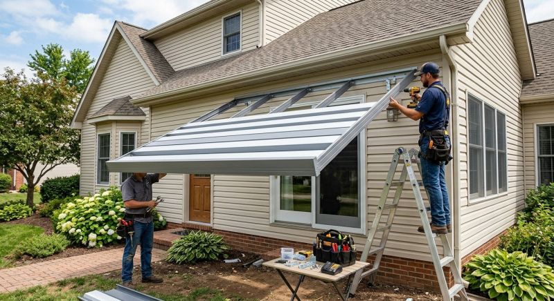 Aluminum Awning Installation in Sonoma County, CA