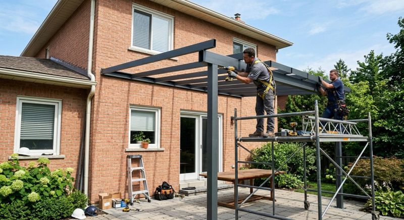 Metal Awning Installation in Marin County, CA