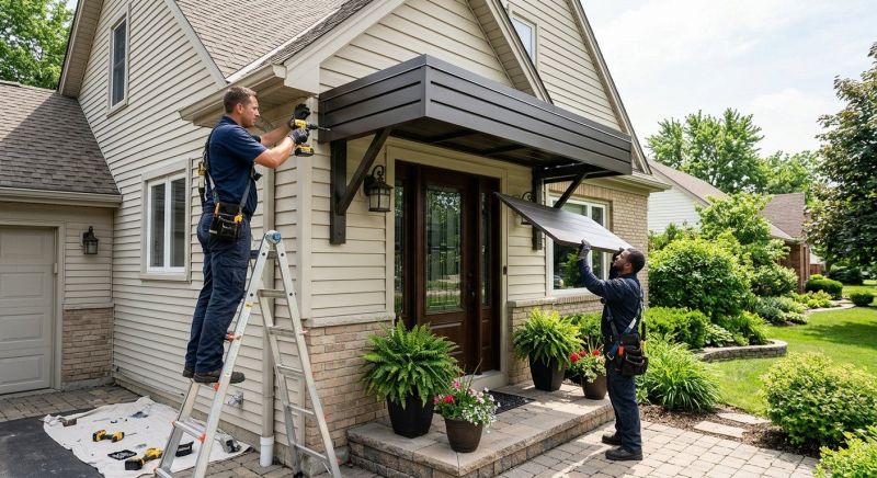 Metal Awning Installation in Marin County, CA