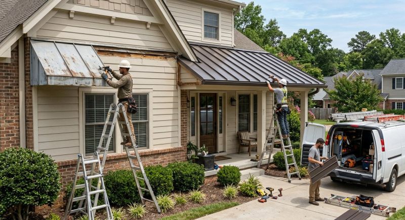 Metal Awning Installation in Marin County, CA