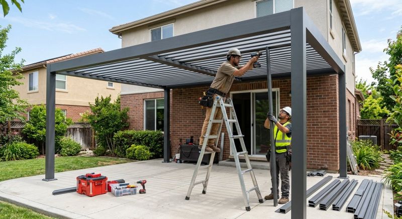 Metal Patio Cover Installation in Sonoma County, CA